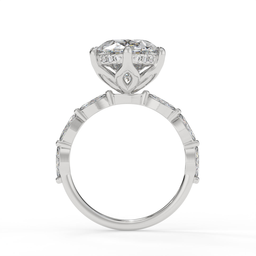 Floral Prong Oval