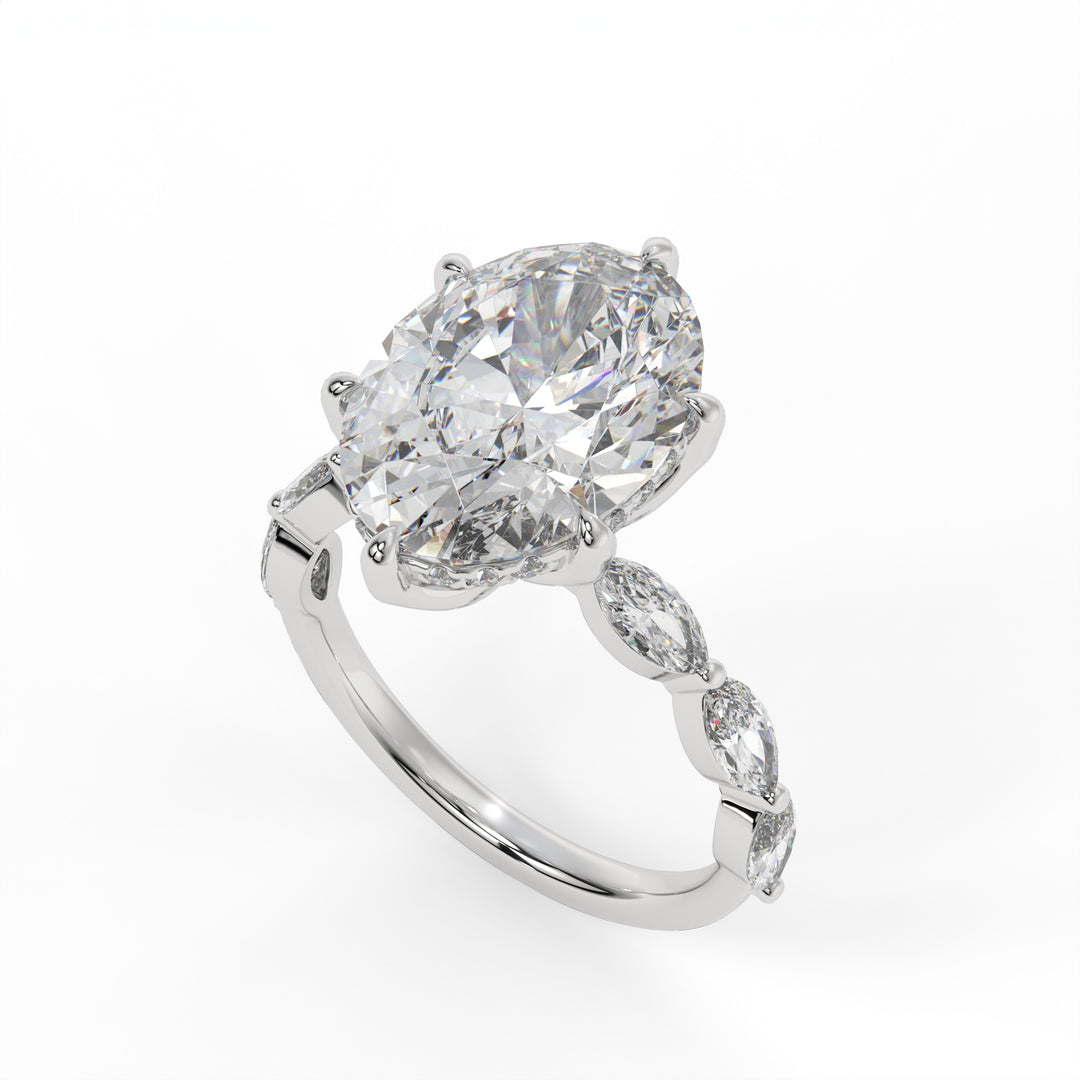 Floral Prong Oval