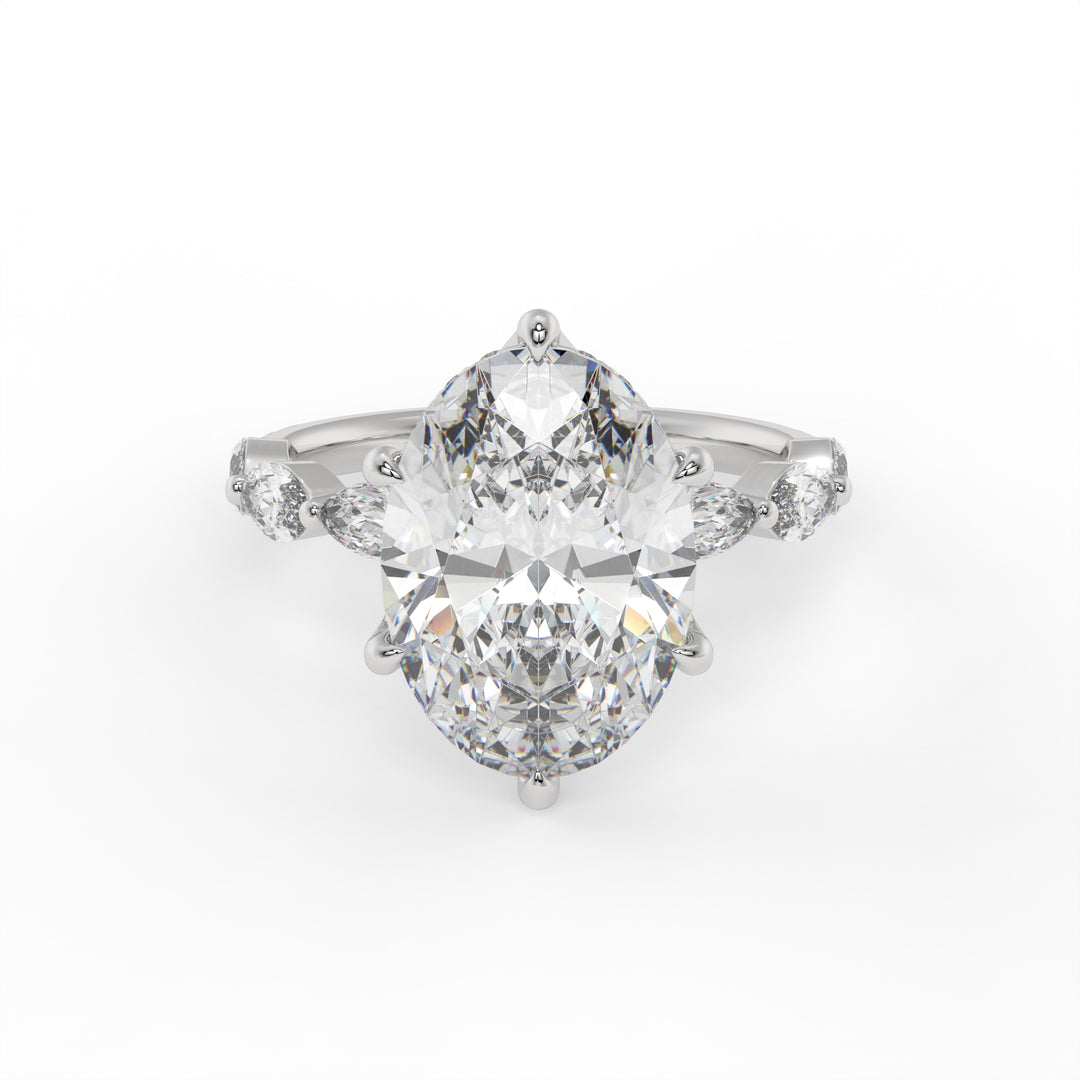 Floral Prong Oval