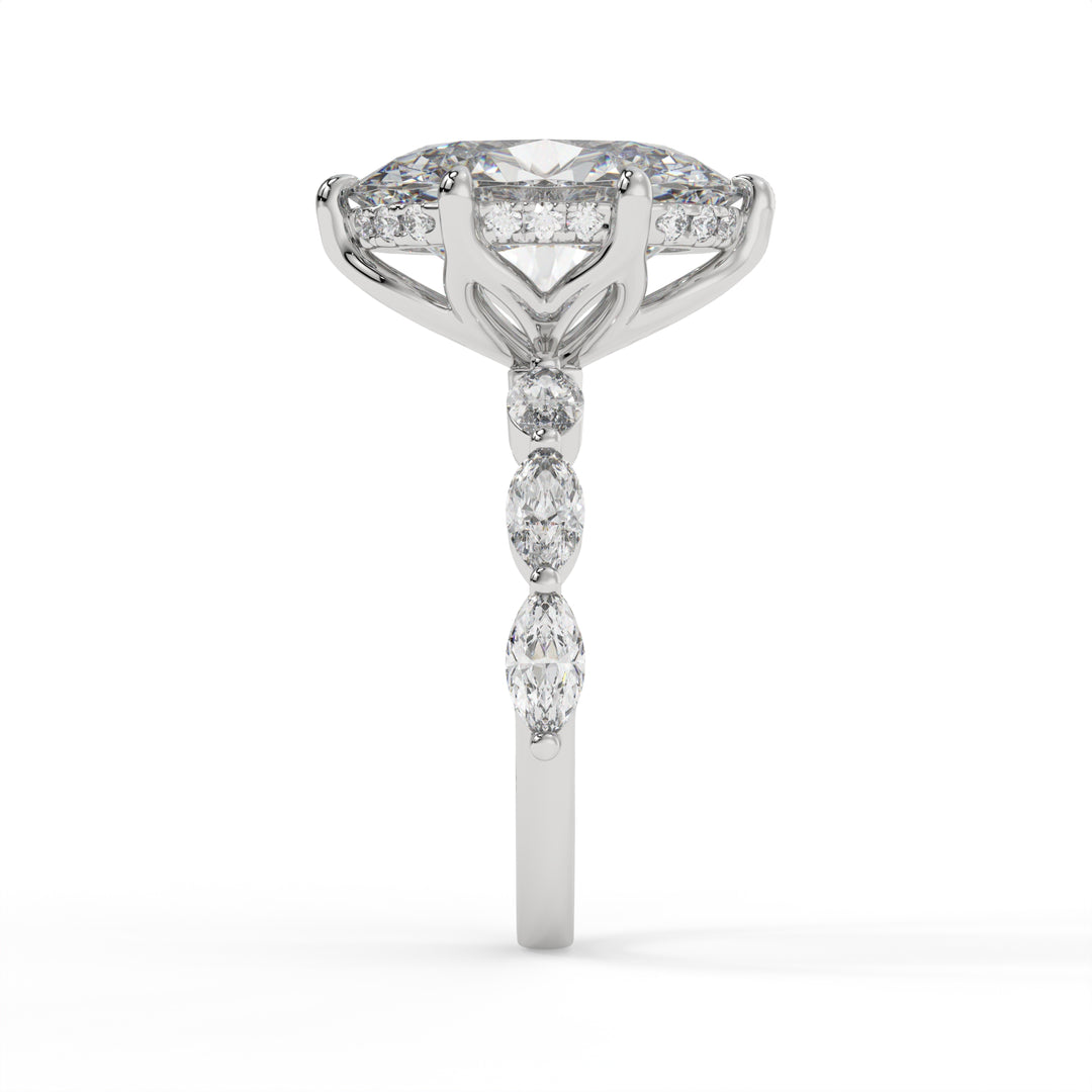 Floral Prong Oval