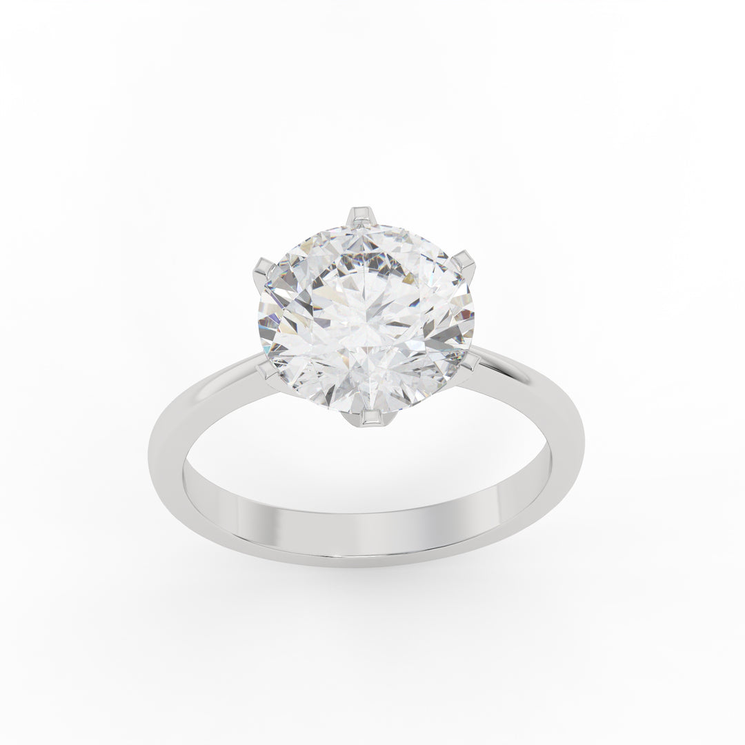 Petal Prong Round Solitaire