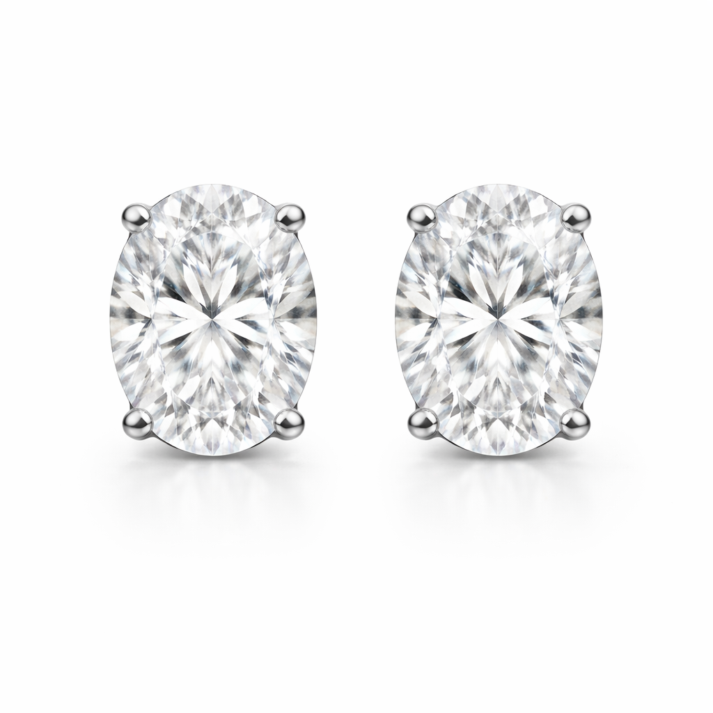 Oval Solitaire Studs