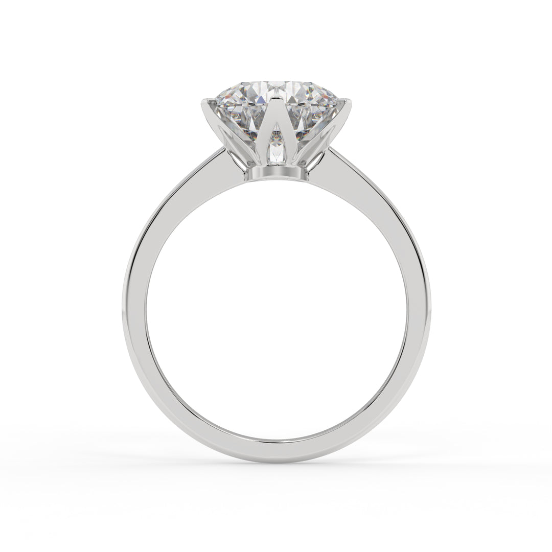 Petal Prong Round Solitaire