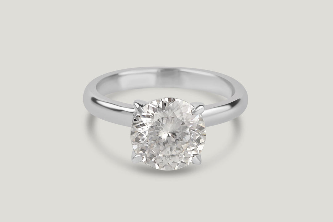 (2.5 carat) Portuguese cut moissanite solitaire