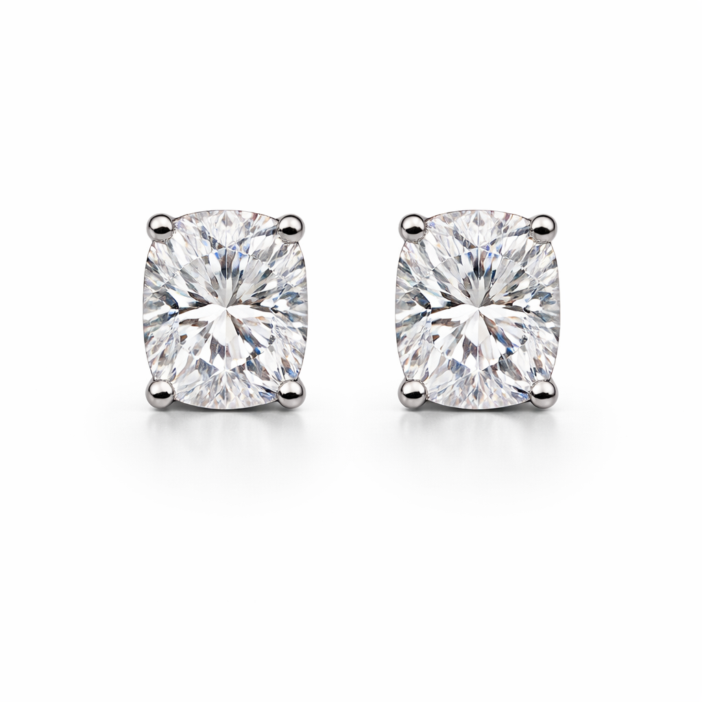 Cushion Solitaire Studs