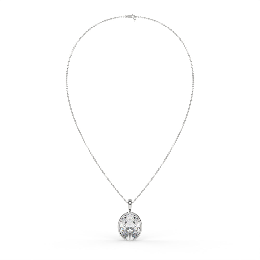 Oval Solitaire Pendant