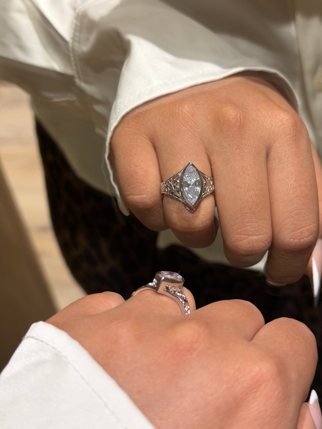 Antique Crest Marquise