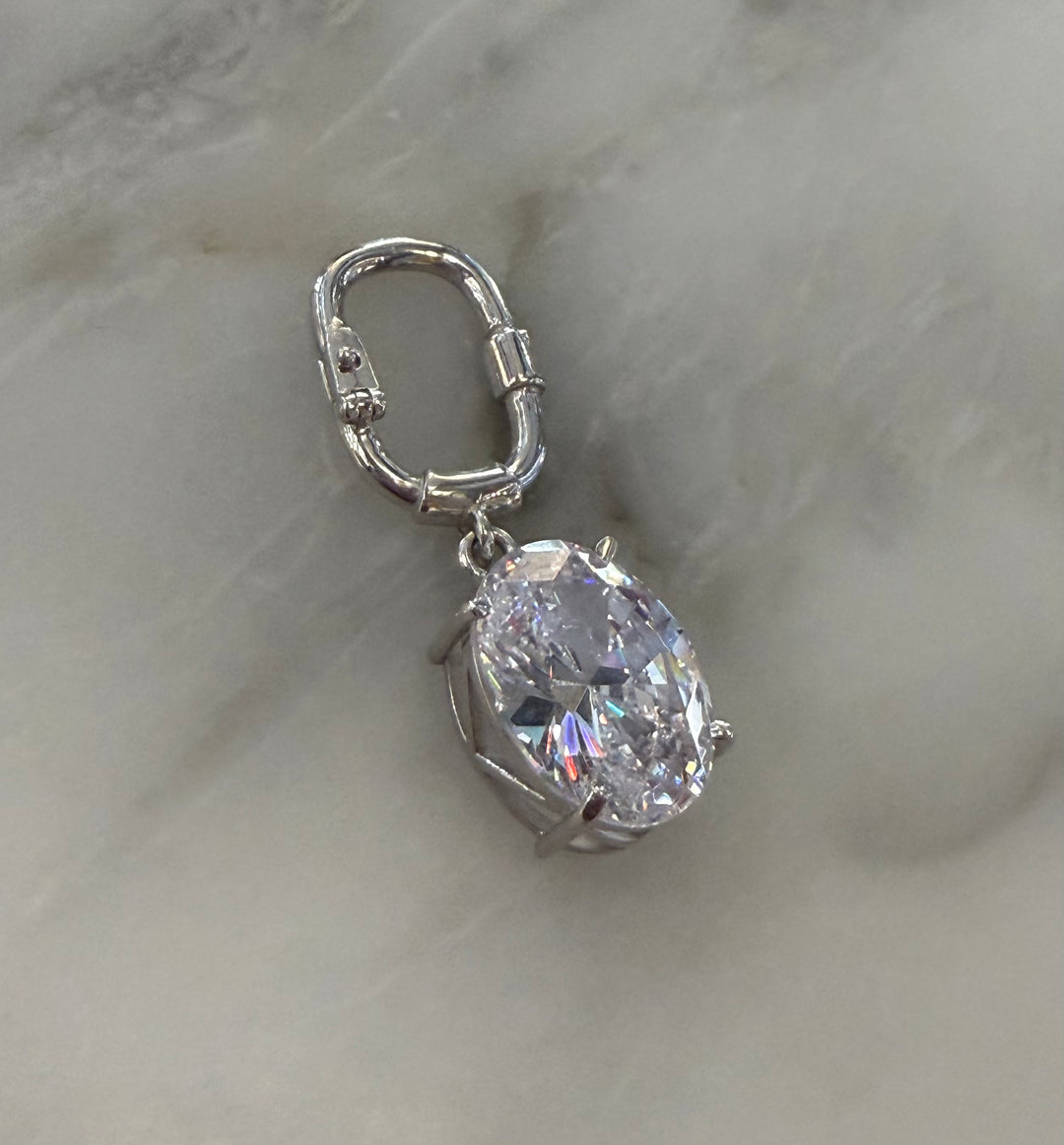 The Oval Glint Bag Charm