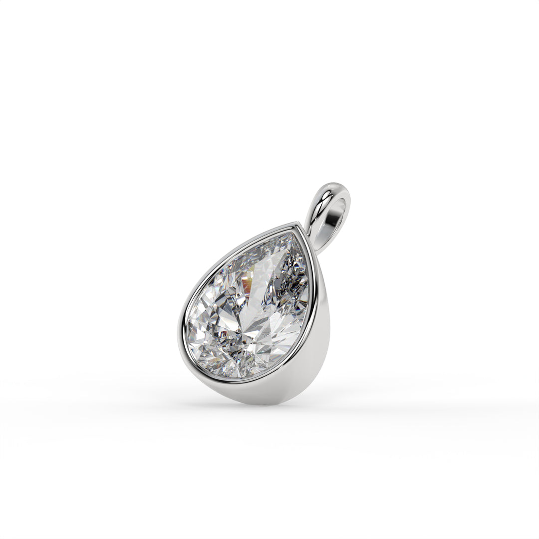 Pear Solitaire Pendant