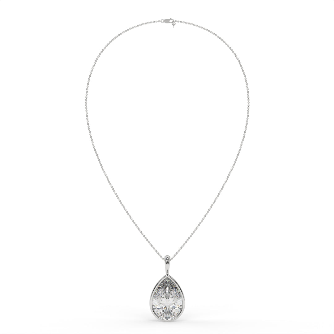 Pear Solitaire Pendant