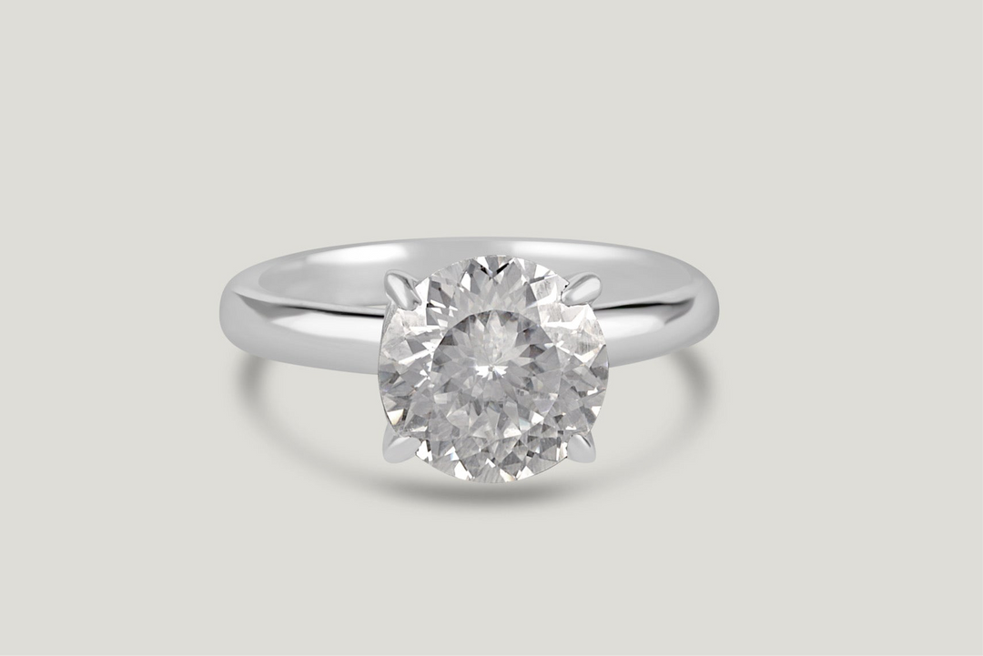 (2.5 carat) Portuguese cut moissanite solitaire