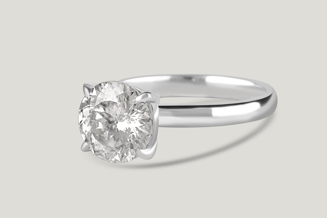 (2.5 carat) Portuguese cut moissanite solitaire