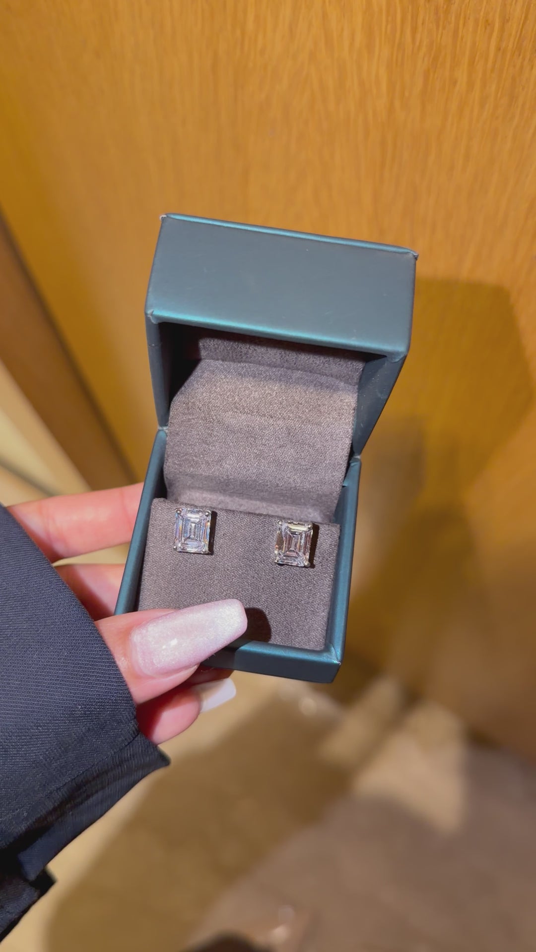 Emerald Solitaire Studs