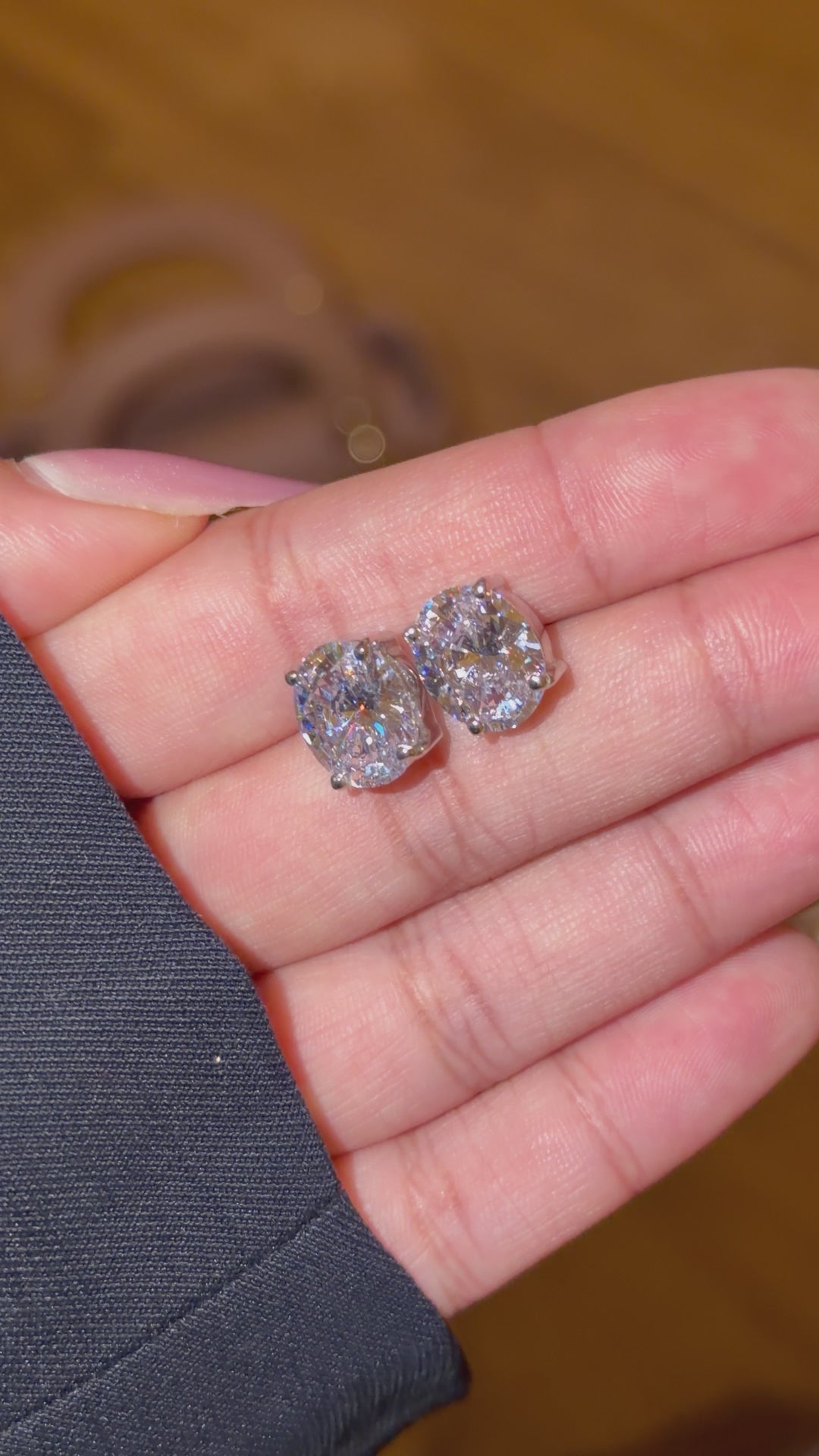 Oval Solitaire Studs