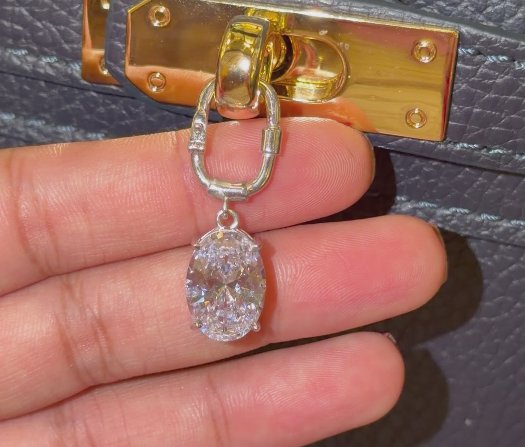 The Oval Glint Bag Charm